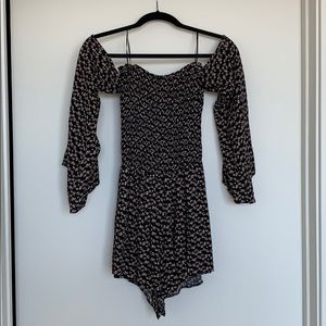 Long sleeve open shoulder romper